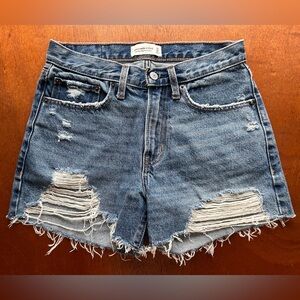 Abercrombie & Fitch Distressed Denim Shorts Size 00